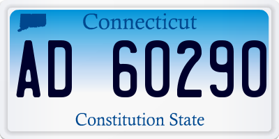 CT license plate AD60290