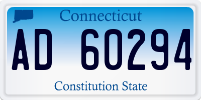 CT license plate AD60294