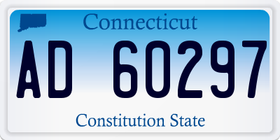 CT license plate AD60297
