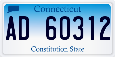 CT license plate AD60312