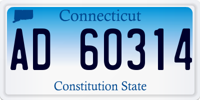 CT license plate AD60314