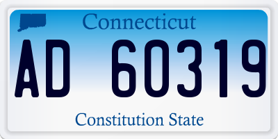 CT license plate AD60319