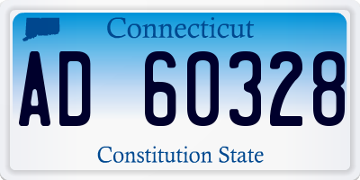 CT license plate AD60328
