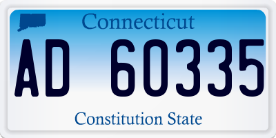 CT license plate AD60335