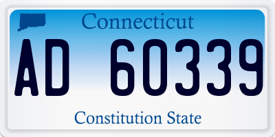 CT license plate AD60339