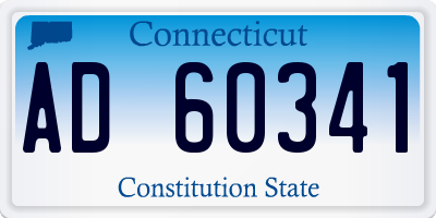 CT license plate AD60341