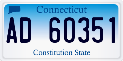 CT license plate AD60351