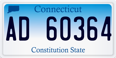 CT license plate AD60364