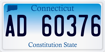 CT license plate AD60376