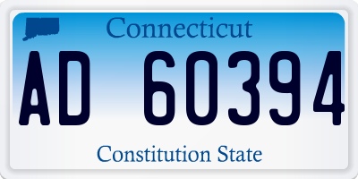 CT license plate AD60394