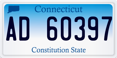 CT license plate AD60397