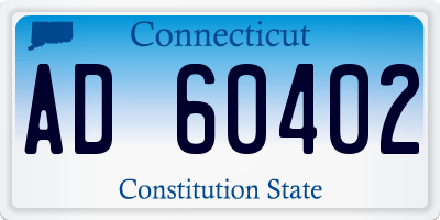 CT license plate AD60402