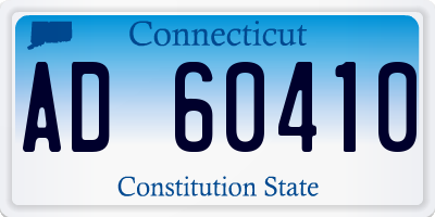 CT license plate AD60410