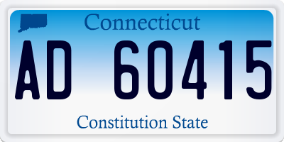 CT license plate AD60415