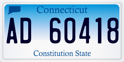CT license plate AD60418