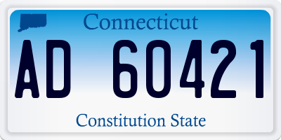 CT license plate AD60421