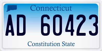 CT license plate AD60423