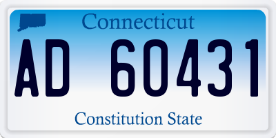 CT license plate AD60431
