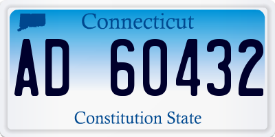 CT license plate AD60432