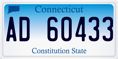 CT license plate AD60433