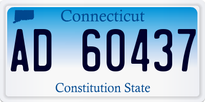 CT license plate AD60437