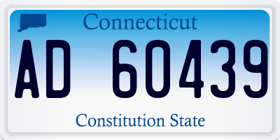 CT license plate AD60439