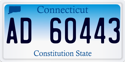 CT license plate AD60443