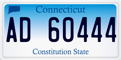 CT license plate AD60444