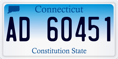 CT license plate AD60451