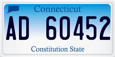 CT license plate AD60452