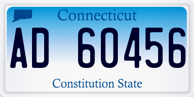 CT license plate AD60456
