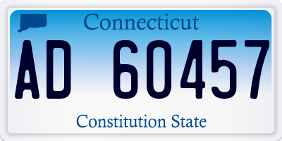 CT license plate AD60457