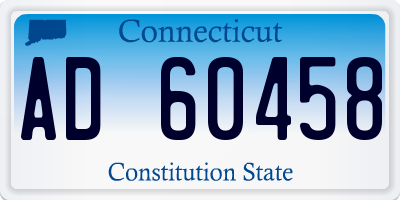 CT license plate AD60458