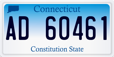 CT license plate AD60461