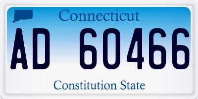 CT license plate AD60466
