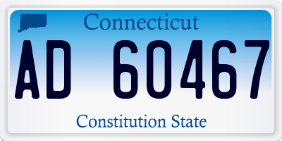 CT license plate AD60467