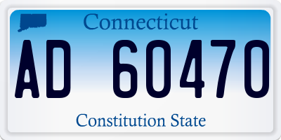 CT license plate AD60470
