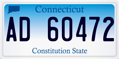 CT license plate AD60472