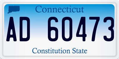 CT license plate AD60473