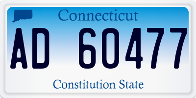 CT license plate AD60477