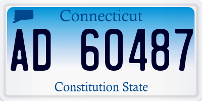 CT license plate AD60487