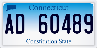 CT license plate AD60489
