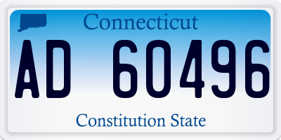 CT license plate AD60496