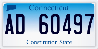 CT license plate AD60497