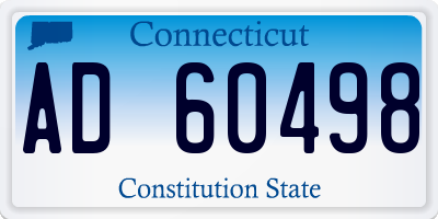 CT license plate AD60498