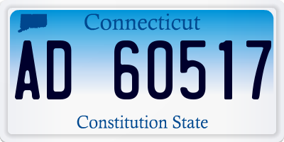 CT license plate AD60517