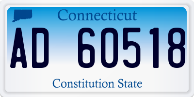 CT license plate AD60518