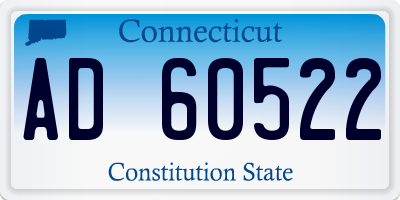 CT license plate AD60522
