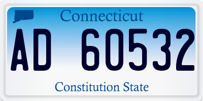 CT license plate AD60532