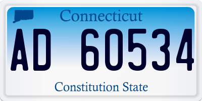 CT license plate AD60534